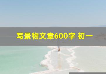 写景物文章600字 初一